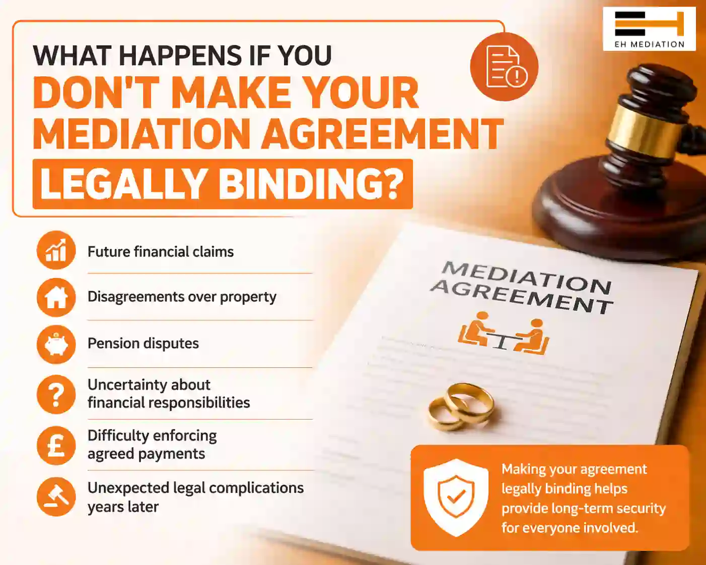 What Happens If You Don't Make Your Mediation Agreement Legally Binding Herefordshire ?